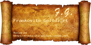 Frankovits Gellért névjegykártya